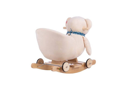 Pluszowy MIŚ z APASZKĄ na biegunach z kółkami z nakładką gumową