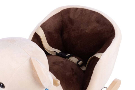 Pluszowy MIŚ z APASZKĄ na biegunach z kółkami z nakładką gumową