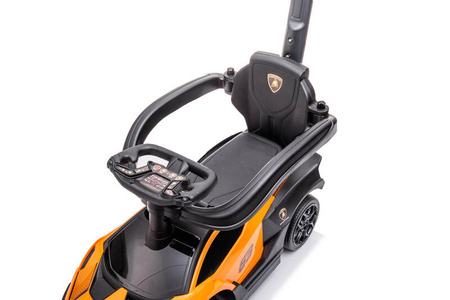 Jeździk z prowadnikiem LAMBORGINI (na licencji) gumowe koła - ZIELONY + rejestracja