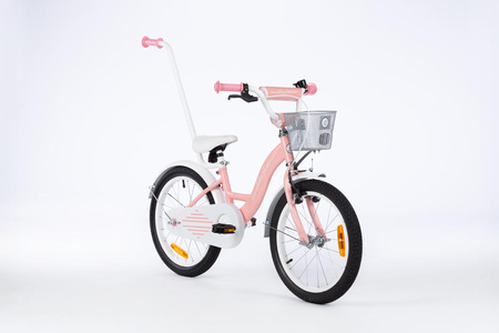 Rower dziecięcy TOMABIKE BMX PLATINUM 18 cali z prowadnikiem - JASNY RÓŻOWY