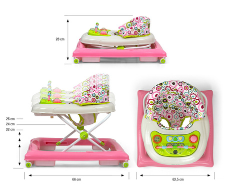 CHODZIK - 3760 - PATROL - FLOWER - RÓŻOWY