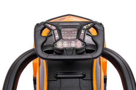 Jeździk z prowadnikiem LAMBORGINI (na licencji) gumowe koła - BIAŁY + rejestracja