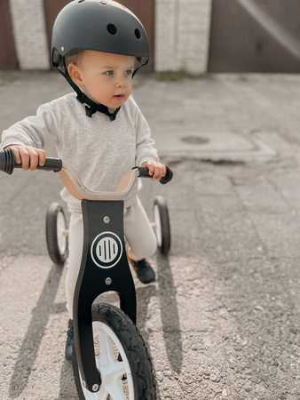 Rowerek trójkołowy/biegowy drewniany JANE 2w1 - NATURAL WOOD & NICE BLACK