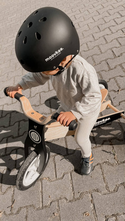 Rowerek trójkołowy/biegowy drewniany JANE 2w1 - NATURAL WOOD & NICE BLACK