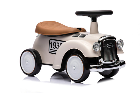 Jeździk RETRO z miękkimi kołami - KREMOWY