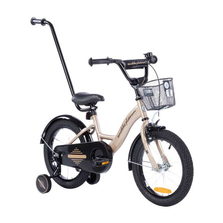 Rower dziecięcy TOMABIKE BMX PLATINUM 16 cali z prowadnikiem - ZŁOTY