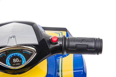 Jeździk QUAD - GOODYEAR - ŻÓŁTY / NIEBIESKI + rejestracja