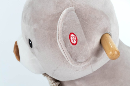 Pluszowy MIŚ z KOKARDĄ na biegunach z kółkami