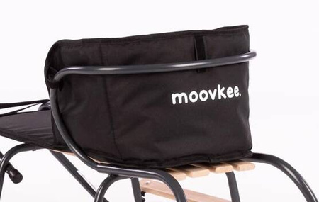 Zestaw Sanki metalowe z oparciem i podnóżkiem + materacyk z ODBLASKIEM - GRAFITOWY