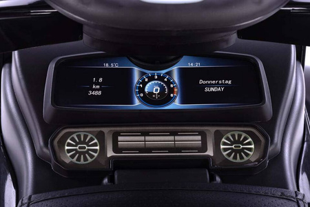 Jeździk z prowadnikiem na gumowych kołach i eko-skórzanym siedzeniem -MERCEDES-BENZ G 350 (licencja) - RÓŻOWY + rejestracja