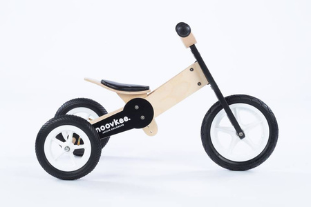 Rowerek trójkołowy/biegowy drewniany JANE 2w1 - NATURAL WOOD & NICE BLACK