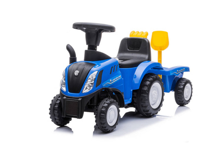Jeździk / traktor z przyczepą - NEW HOLLAND - NIEBIESKI + rejestracja