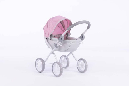Wózek głęboki dla lalek SUSIE - SWEET PINK and GREY