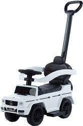 Jeździk z prowadnikiem  MERCEDES-BENZ G 350 (licencja) gumowe koła - BIAŁY + rejestracja