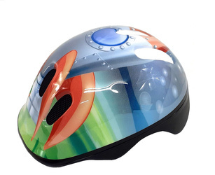 Kask rowerowy dziecięcy  SPOKEY - ROCKET - NIEBIESKI / SZARY