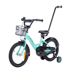 Rower dziecięcy TOMABIKE BMX 16 cali z prowadnikiem PLATINUM - JASNY TURKUSOWY
