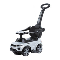 Jeździk z prowadnikiem SPORT CAR 614R na gumowych kołach - SZARY + rejestracja