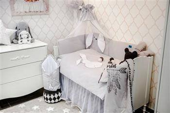 Pościel dziecięca - 5 elementowa TUPTUŚ - SZARY 