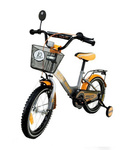 Rower dziecięcy BMX 16 cali - pomarańczowo-srebrny