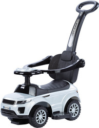 Jeździk z prowadnikiem SPORT CAR na plastikowych kołach - SZARY