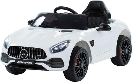 Samochód elektryczny MERCEDES GT (licencja) koła EVA - BIAŁY